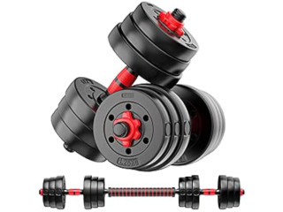 Adjustable Dumbbell & Barbell set 15kg with Strick