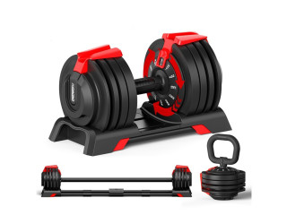 HEAD Quick Adjustable Dumbbell Set 25.5Lbs-1 Pair (Total 11.5kg)