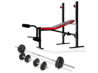 Bench press with Dumbbell and Barbell set